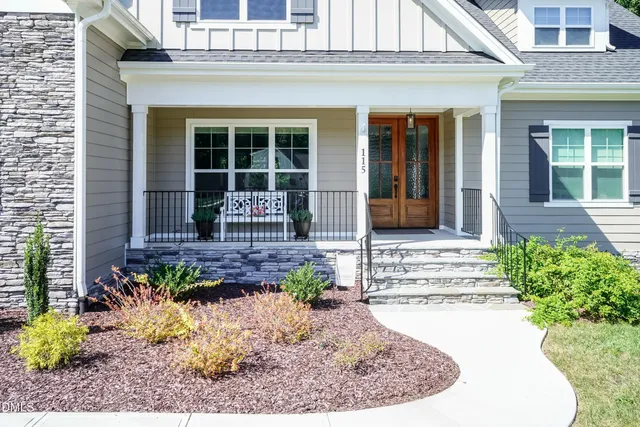 a front view of a house