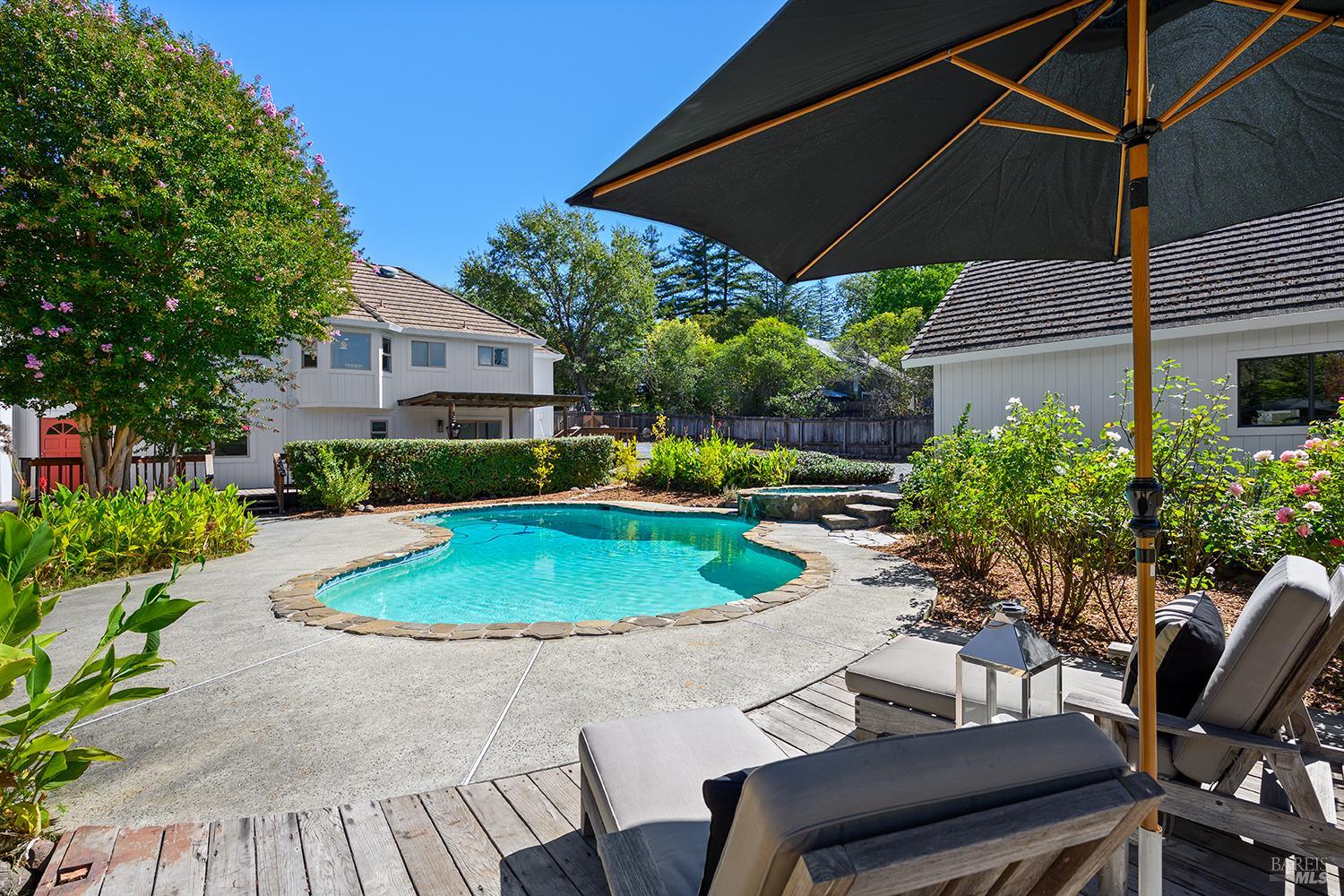 231 Zinfandel Road Healdsburg, CA 95448 - Photo 36 of 47 Looking back at house from pool area