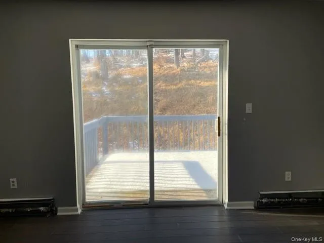 a view of kitchen and windows