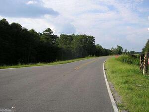 a view of a stadium that has a big yard