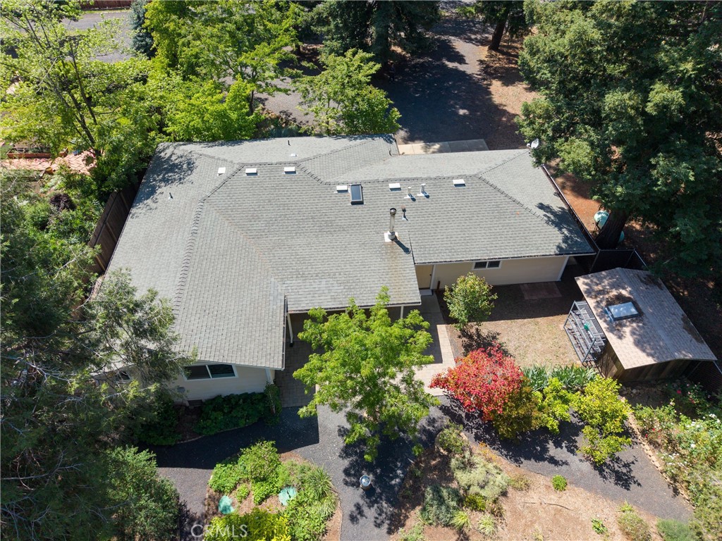 1394 Wagstaff Road Paradise, CA 95969 - Photo 46 of 46 an aerial view of a house with a yard and a large tree