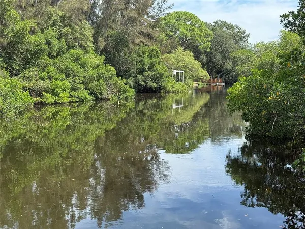 a view of a lake with houses