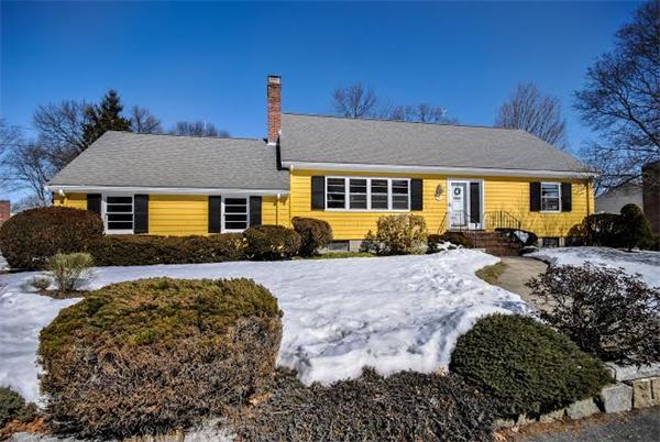 36 Hunting Road Needham, MA 02494 - Photo 1 of 11 a front view of a house with garden