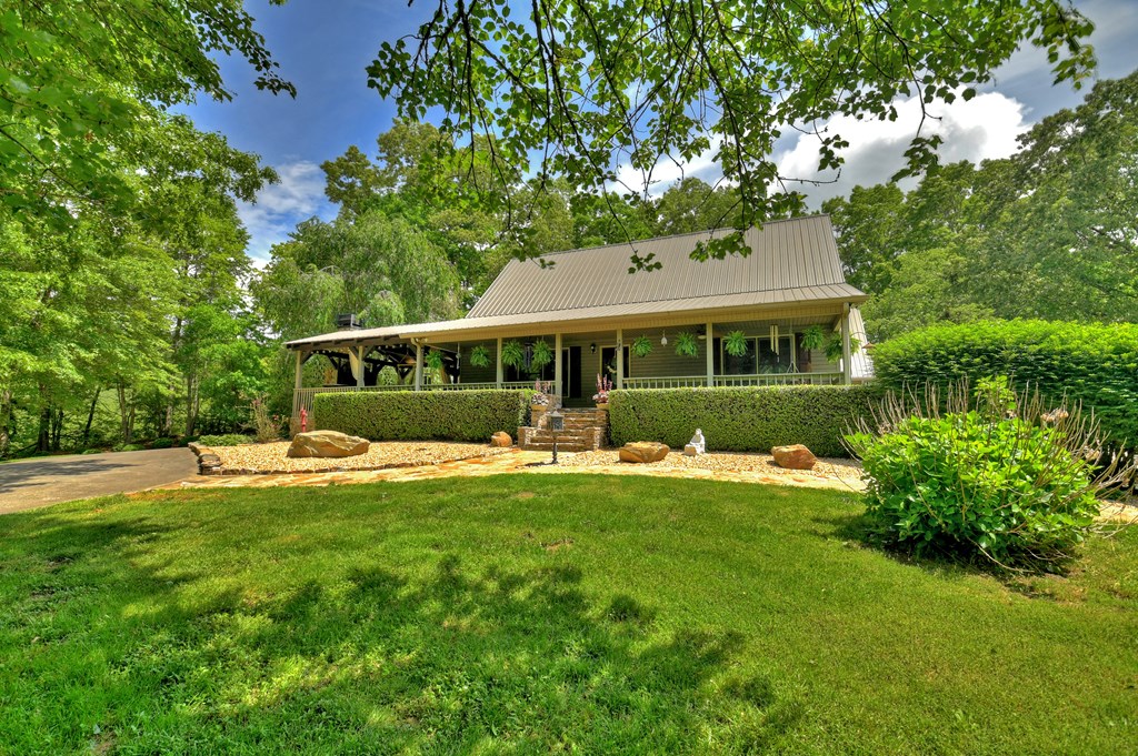 270 Stone Lane Blue Ridge, GA 30513 - Photo 31 of 70 a view of a house with a big yard potted plants and large tree