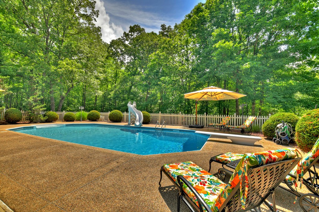 270 Stone Lane Blue Ridge, GA 30513 - Photo 34 of 70 a view of outdoor space yard swimming pool and patio