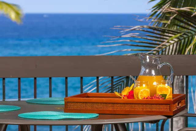 a outdoor view with a sitting space