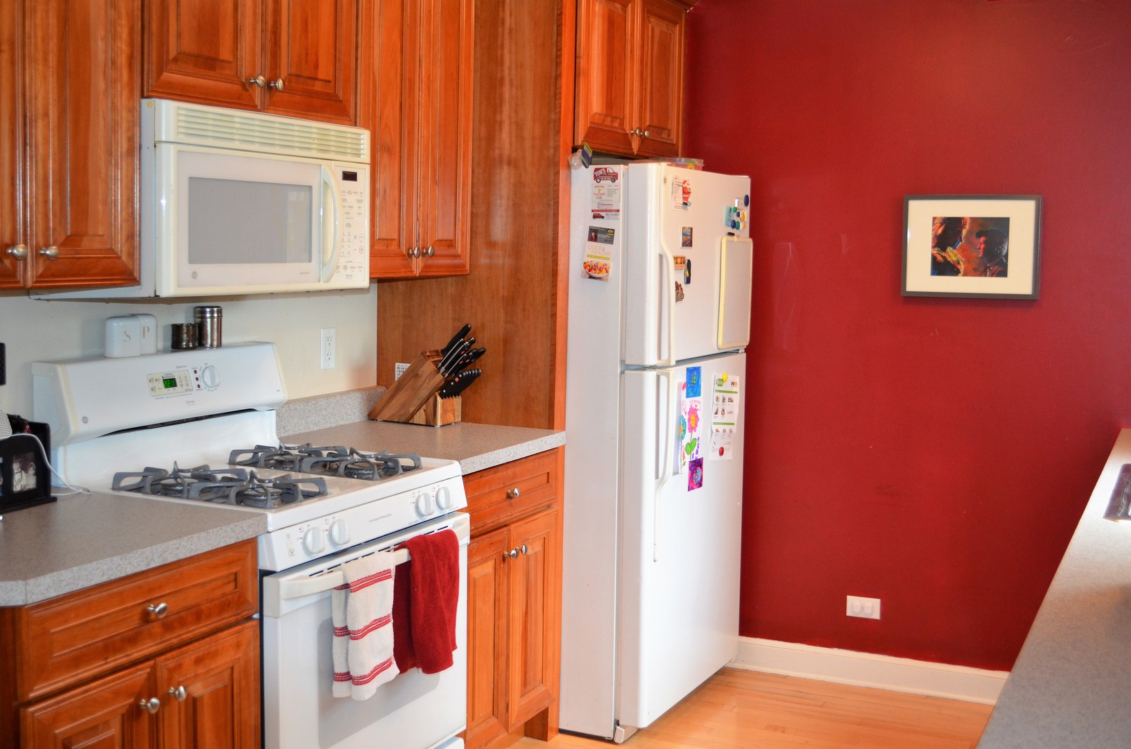 825 Oak Street Elgin, IL 60123 - Photo 6 of 17 a kitchen with stainless steel appliances granite countertop a refrigerator and a stove top oven