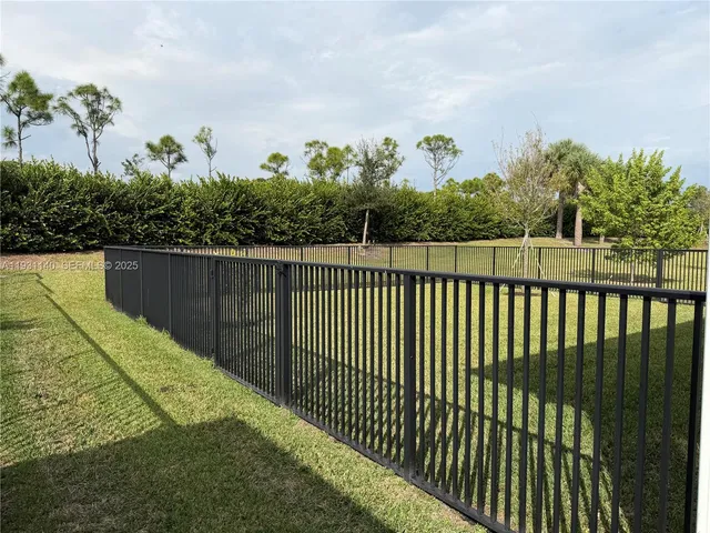 a view of a wrought iron fences