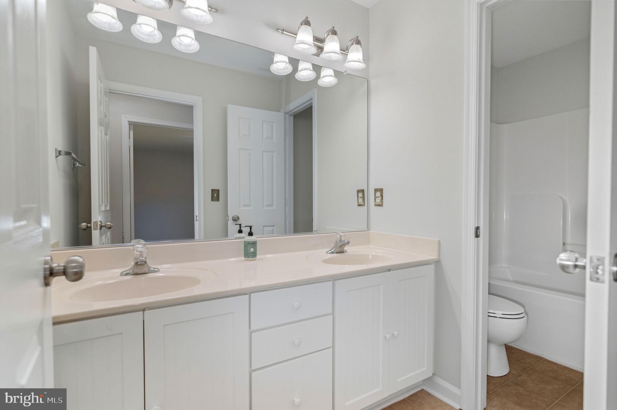 1923 Hensley Road Mineral, VA 23117 - Photo 20 of 62 a bathroom with a double vanity sink and a mirror