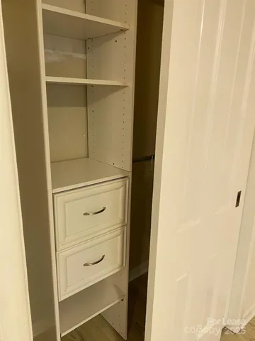 a close view of closet