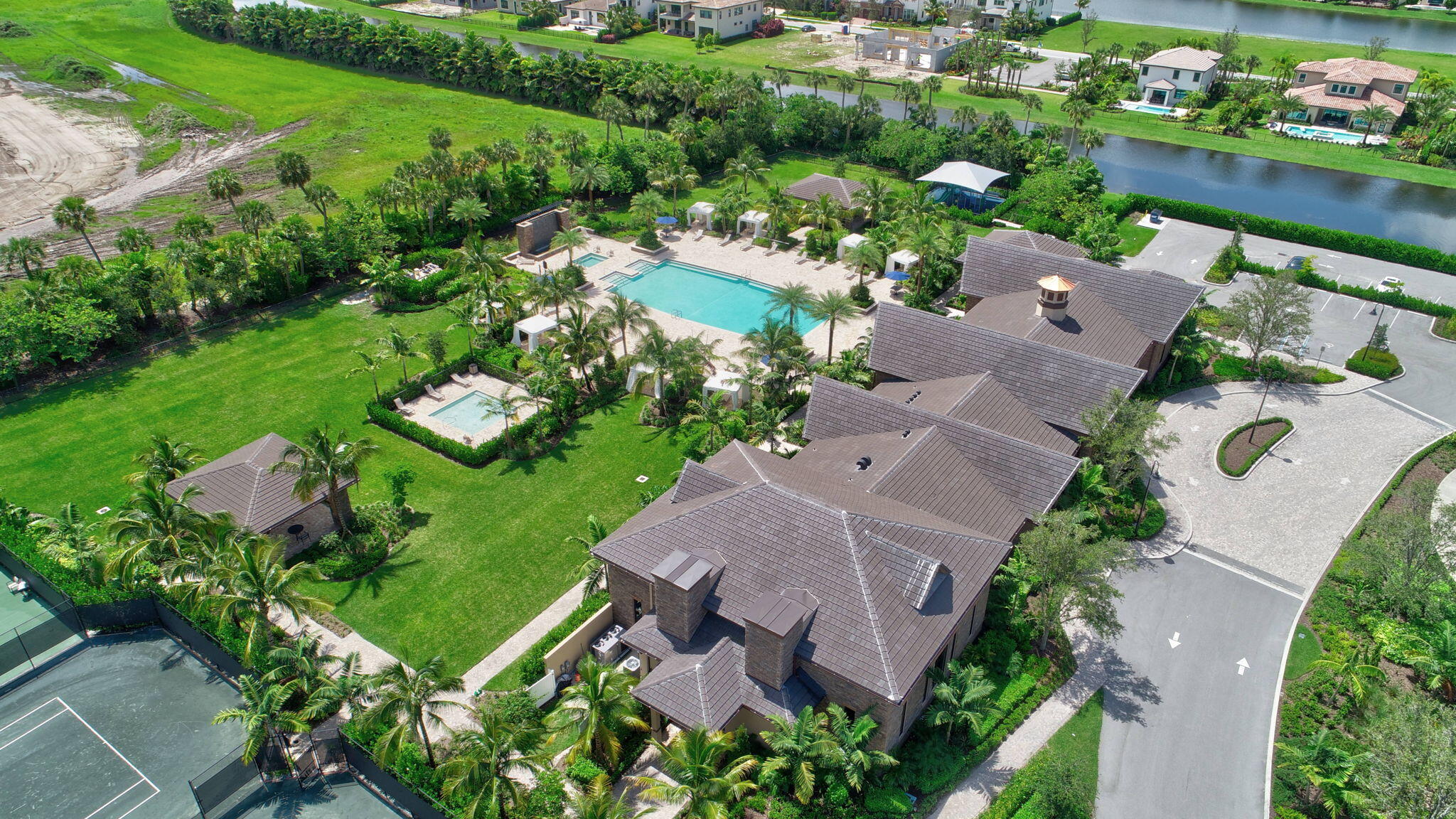9331 Grand Prix Lane Boynton Beach, FL 33472 - Photo 94 of 96 an aerial view of a house with a garden