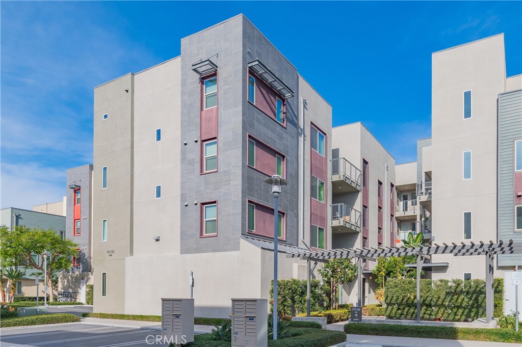 a front view of a building