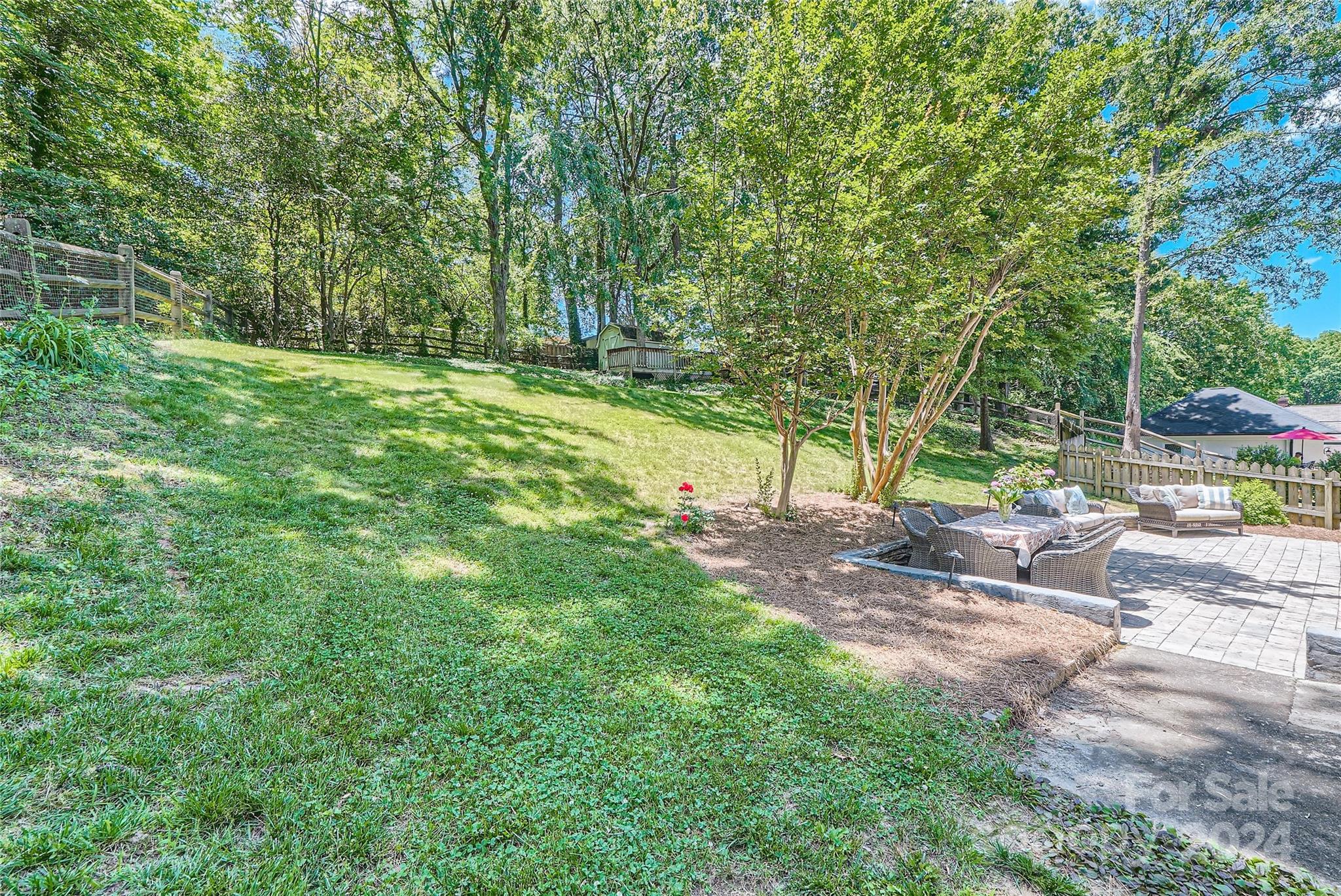 3910 Chevington Road Charlotte, NC 28226 - Photo 38 of 40 a view of backyard with green space