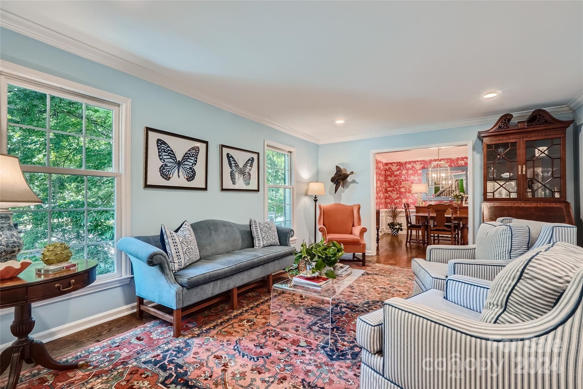 3910 Chevington Road Charlotte, NC 28226 - Photo 5 of 40 a living room with furniture and a large window
