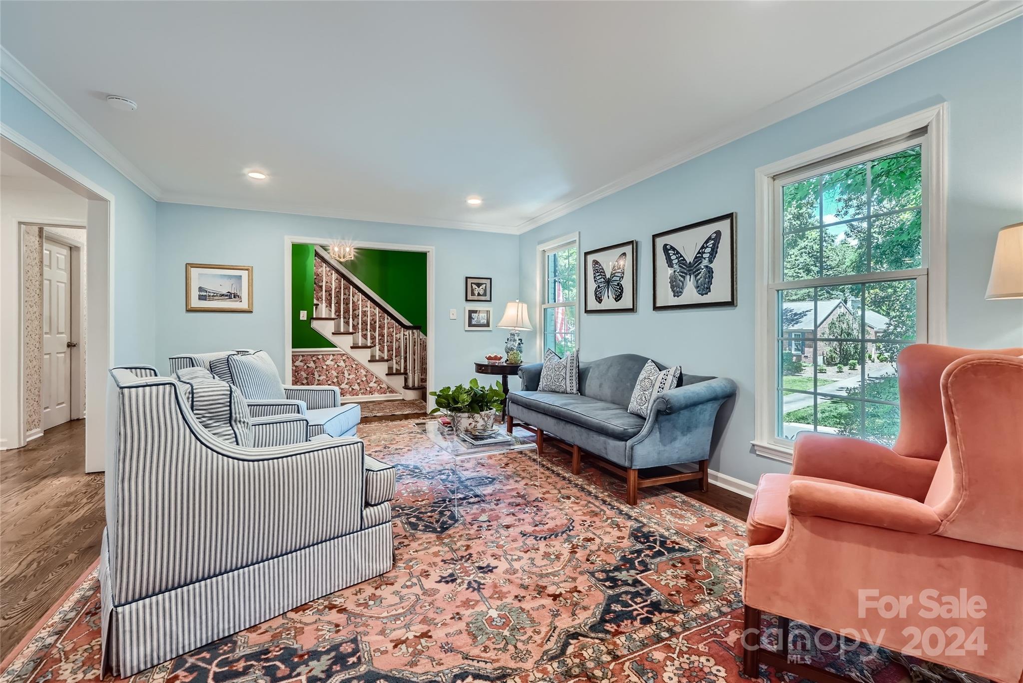 3910 Chevington Road Charlotte, NC 28226 - Photo 6 of 40 a living room with furniture and a large window