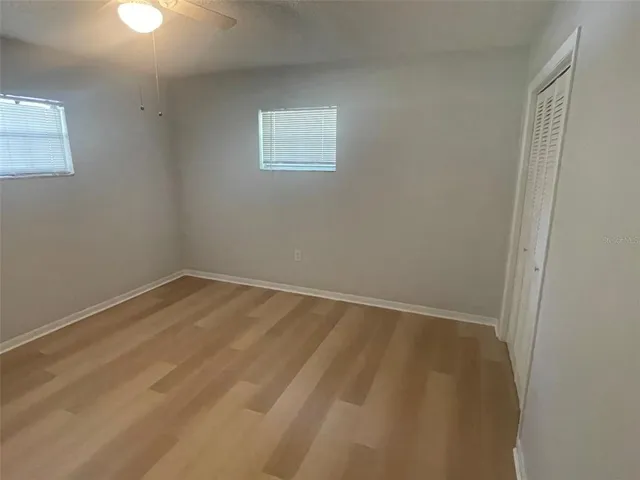 an empty room with a window