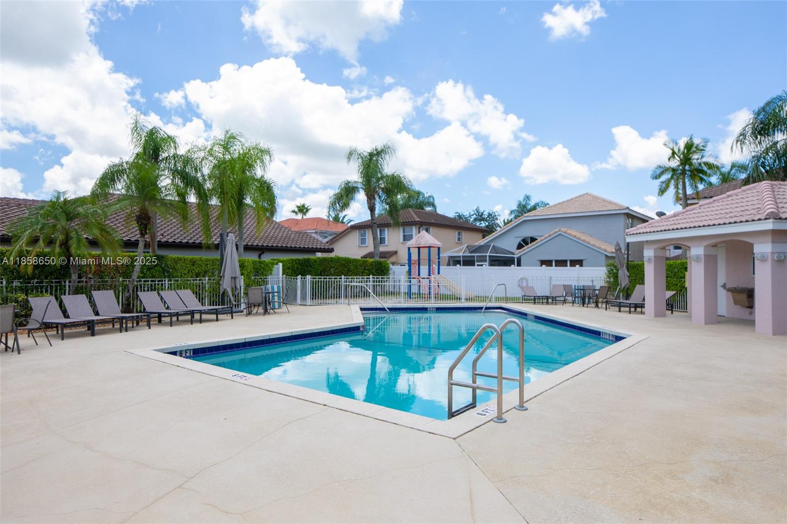 18196 Southwest 29th Street Miramar, FL 33029 - Photo 54 of 54 a view of a house with swimming pool and porch