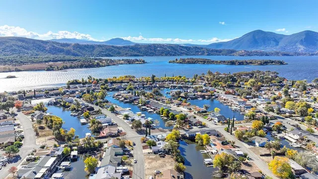 a view of city and mountain