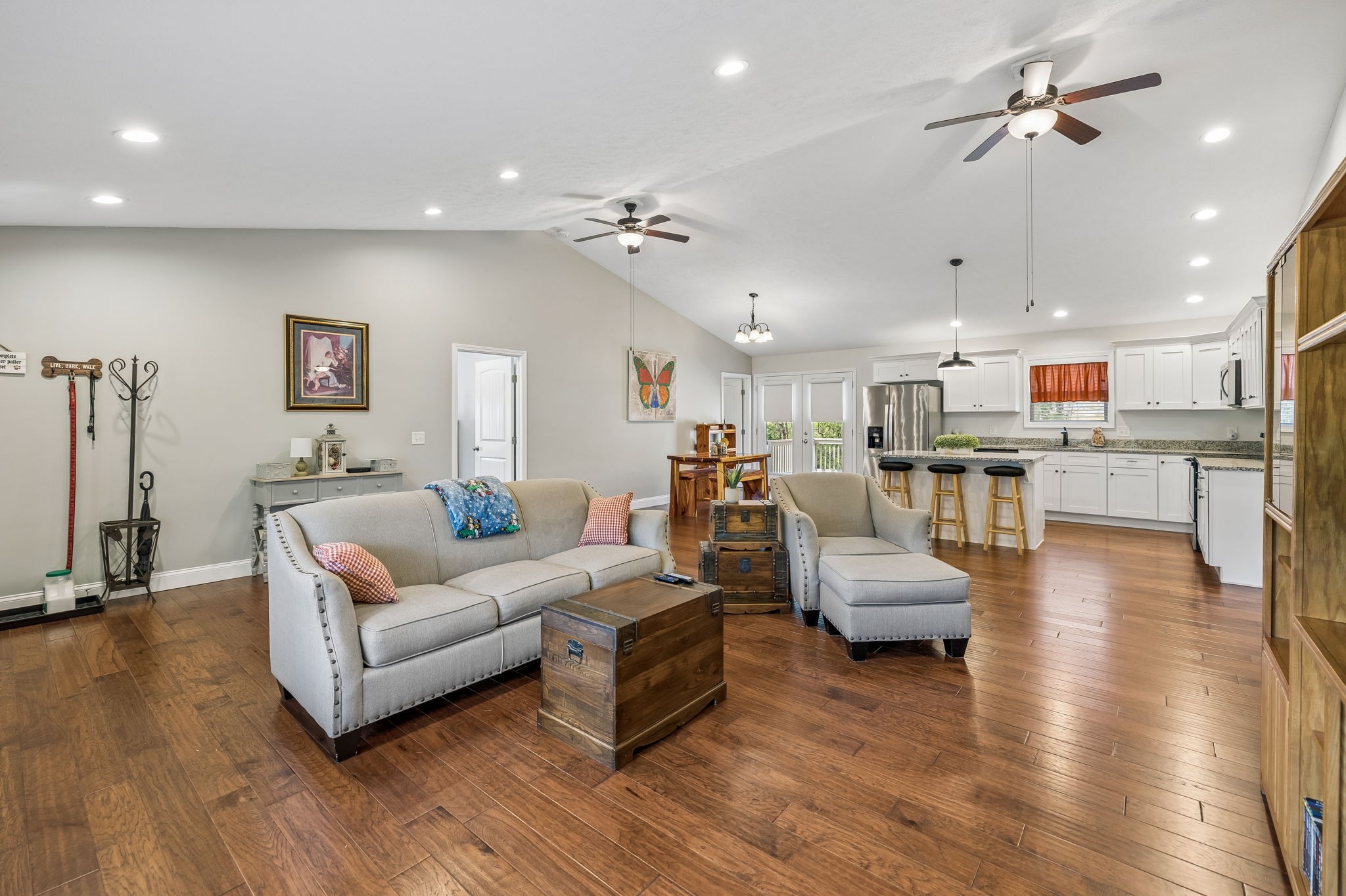 2 Hickman Creek Road North Hickman, TN 38567 - Photo 10 of 31 a living room with couches and kitchen view with wooden floor