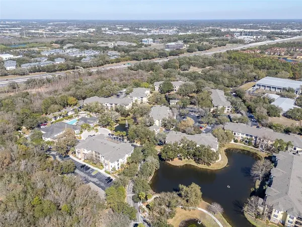 an aerial view of a city
