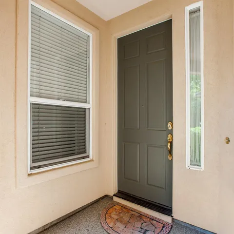 a view of room with front door