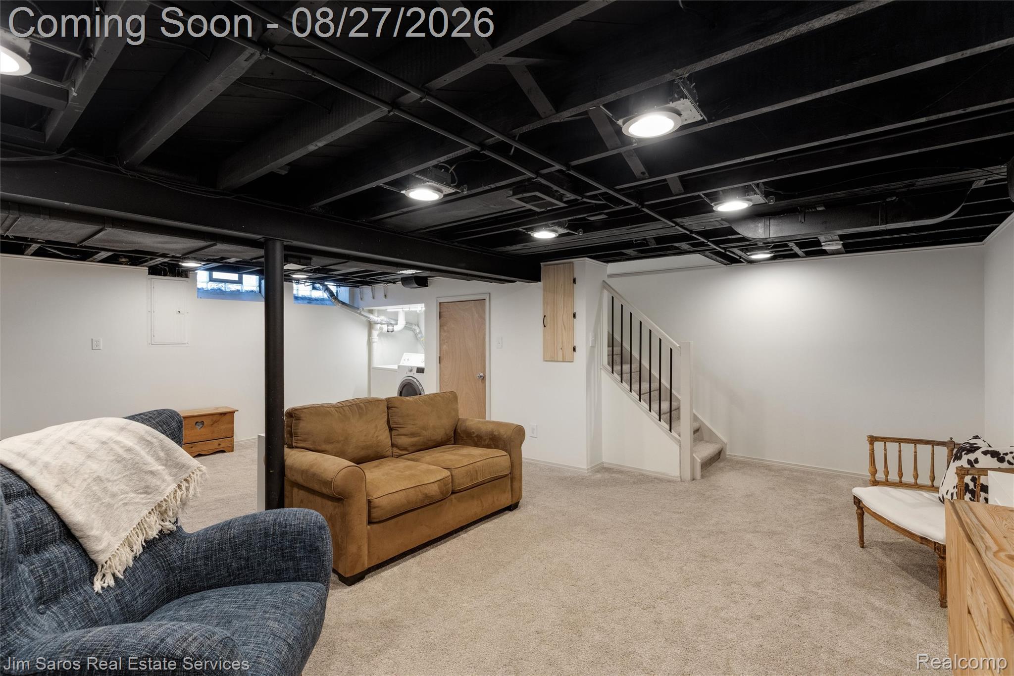 276 Moran Road Grosse Pointe, MI 48236 - Photo 19 of 23 Finished space with recessed lighting and neutral carpeting