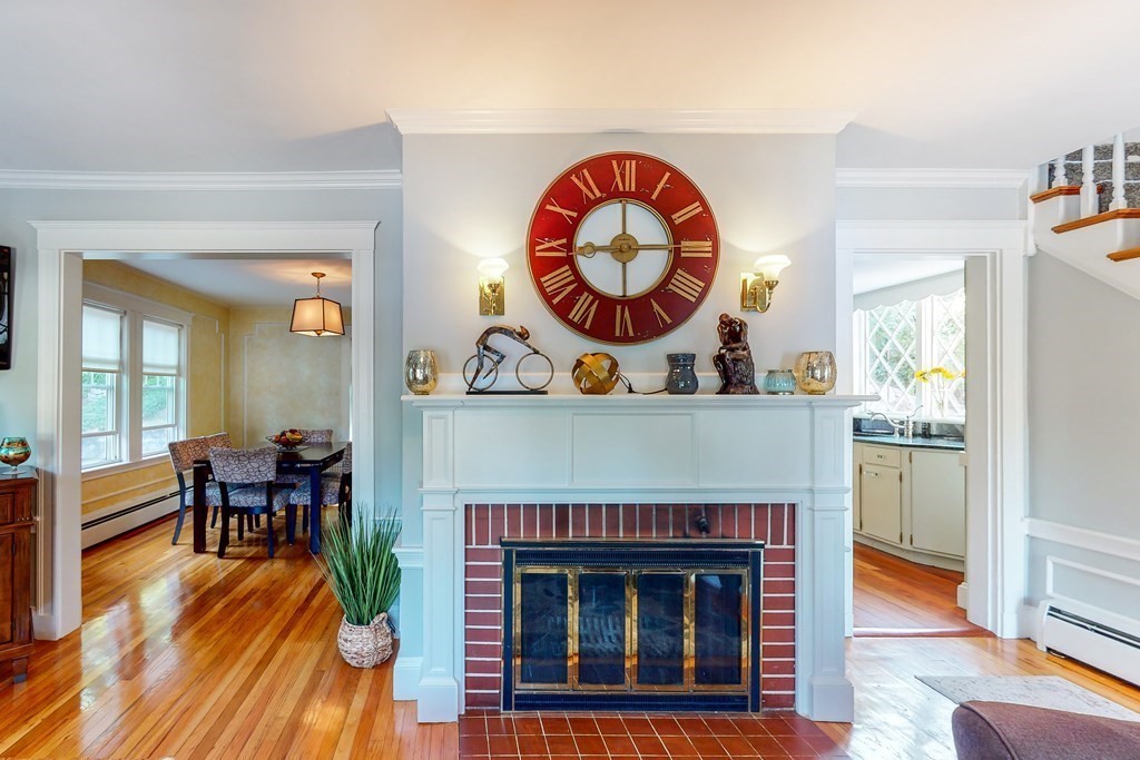1073 Brook Road Milton, MA 02186 - Photo 7 of 30 a living room with furniture a fireplace and wooden floor
