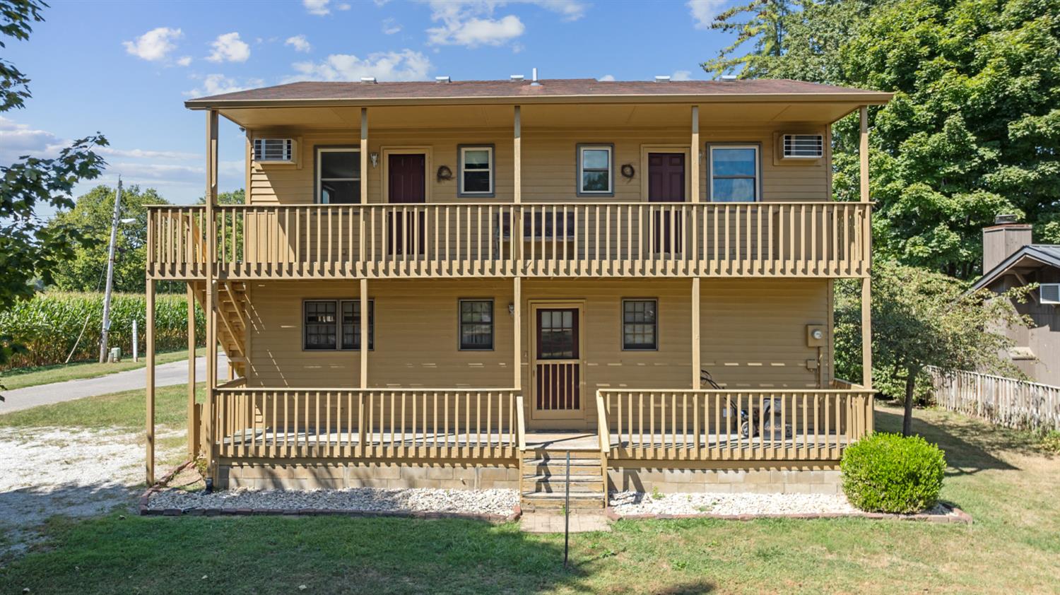 10083 Bridge Street Metamora, IN 47030 - Photo 46 of 53 Two-Story Deck. Great entertaining space.