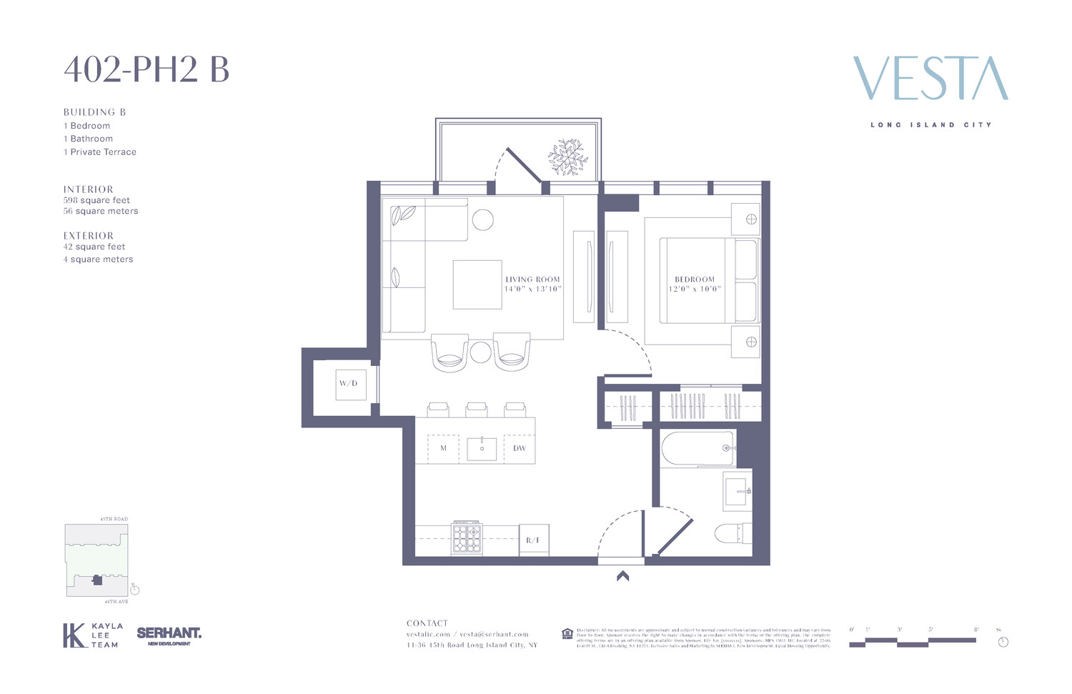 11-36 45th Road, Unit PH2B Queens, NY 11101 - Photo 12 of 12 a picture of a wall with a white wall