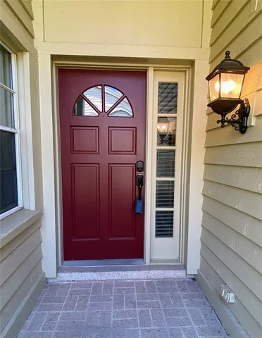 a view of front door with a door