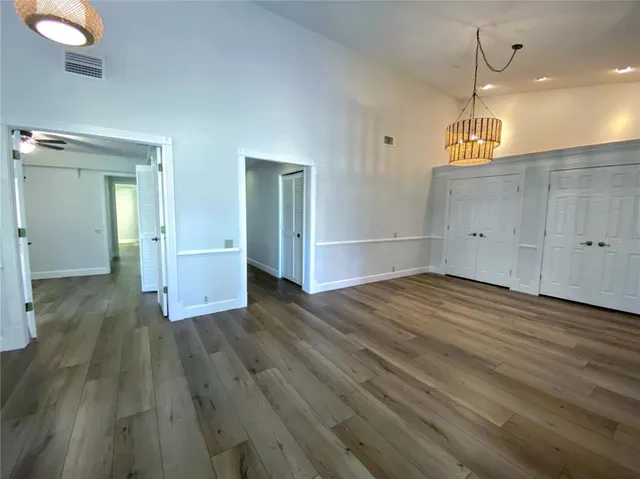 wooden floor in an empty room with wooden floor