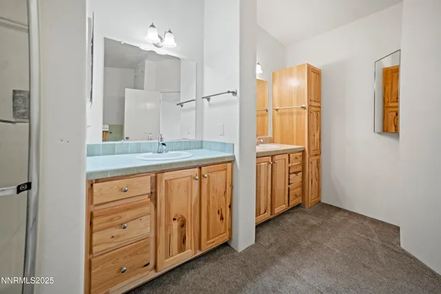 a bathroom with a tub