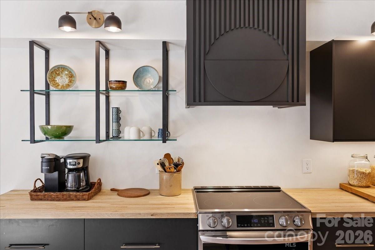5801 Sharon Road, Unit J Charlotte, NC 28210 - Photo 7 of 46 a kitchen with a stove and a microwave