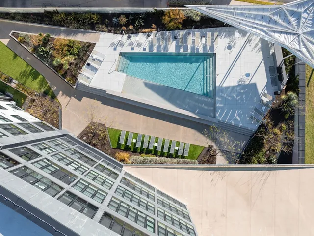 a view of a city from a balcony