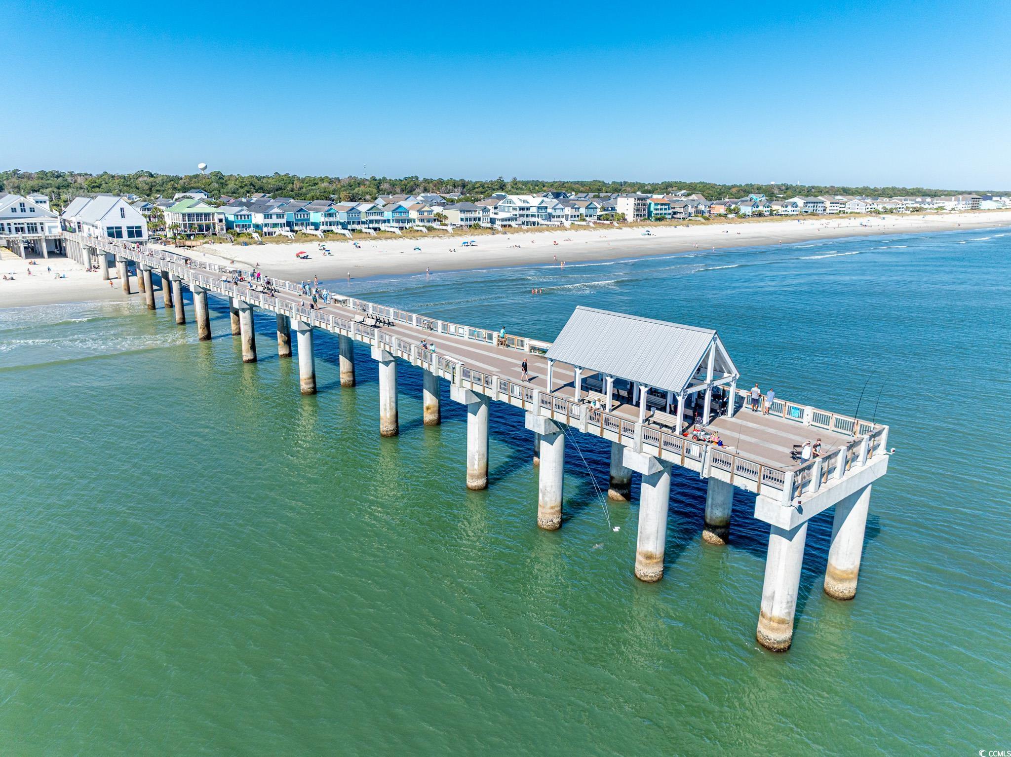 1210 North Ocean Boulevard, Unit 203 Surfside Beach, SC 29575 - Photo 26 of 27 Dock area featuring a pier and view of water and beach