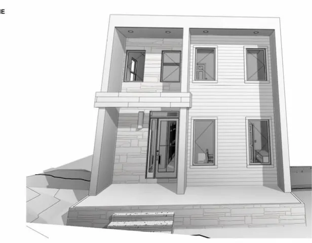 a view of a house with a bench