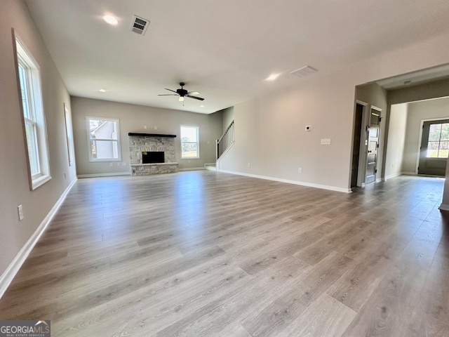 30 Shadybrook Path Newnan, GA 30263 - Photo 8 of 26 a view of empty room with wooden floor and fireplace