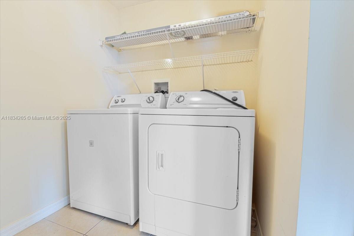4242 Northwest 2nd Street, Unit 1601 Miami, FL 33126 - Photo 22 of 37 a utility room with dryer and washer