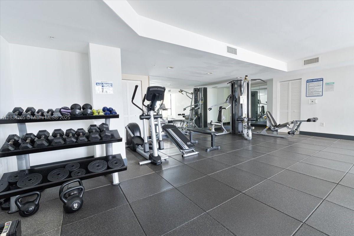 4242 Northwest 2nd Street, Unit 1601 Miami, FL 33126 - Photo 35 of 37 a view of a room with gym equipment