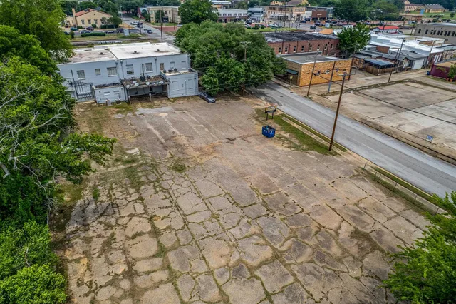 a view of a city with tall buildings