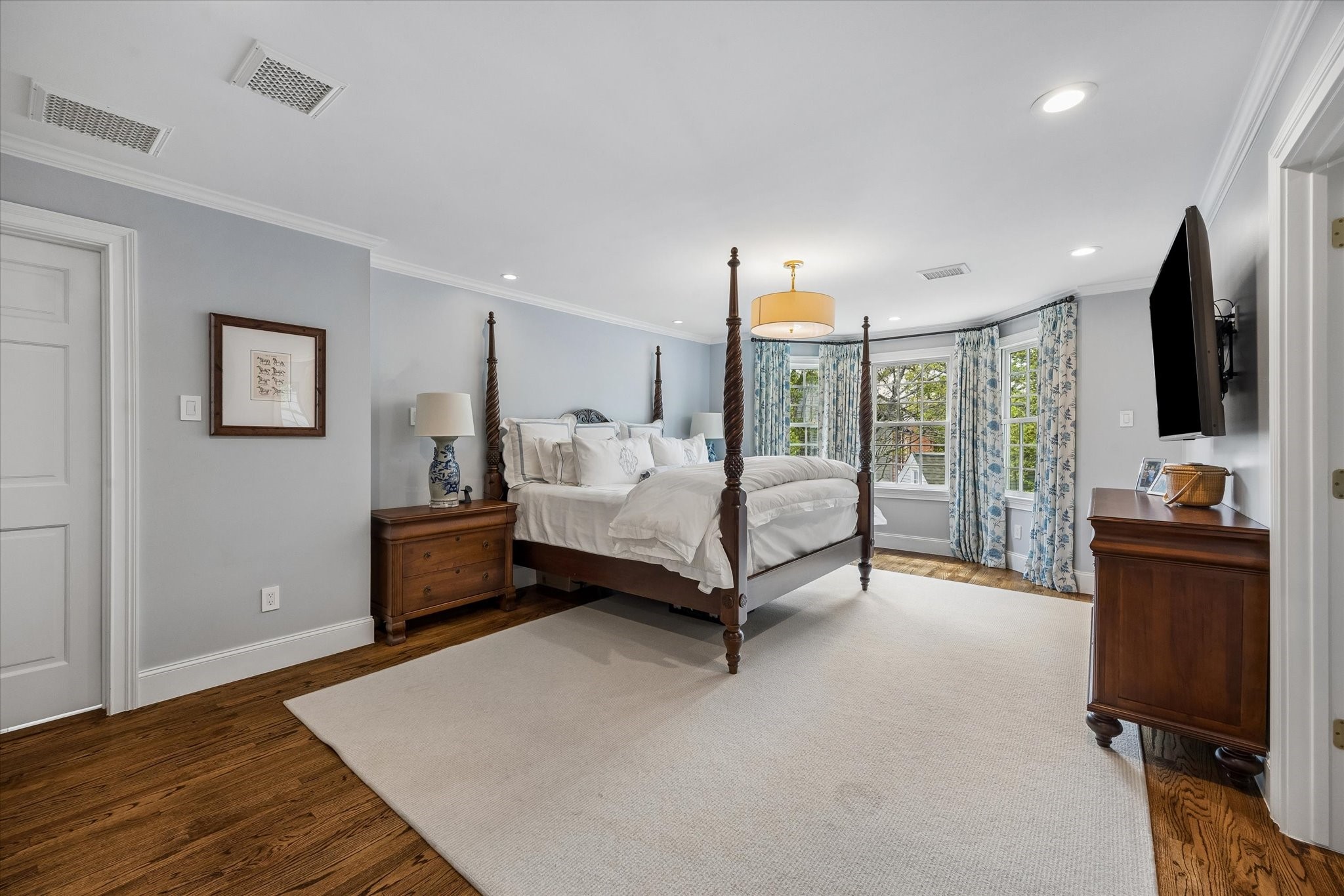 2153 Looscan Lane Houston, TX 77019 - Photo 25 of 48 Serene Primary Suite with custom Schumacher drapes