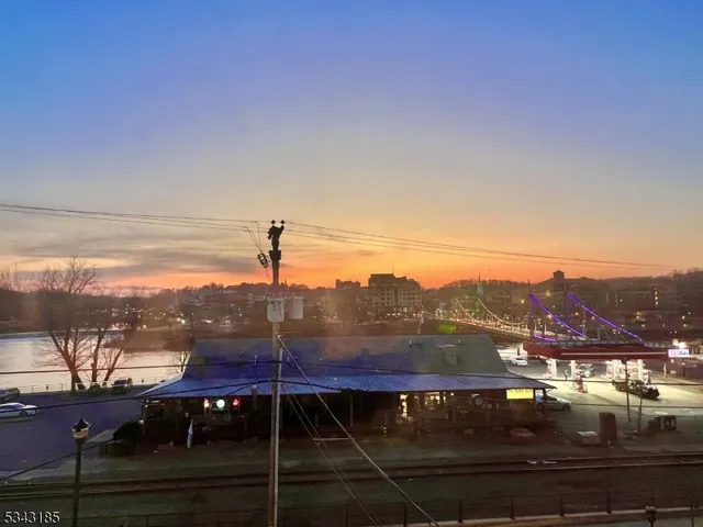 a view of city from a balcony