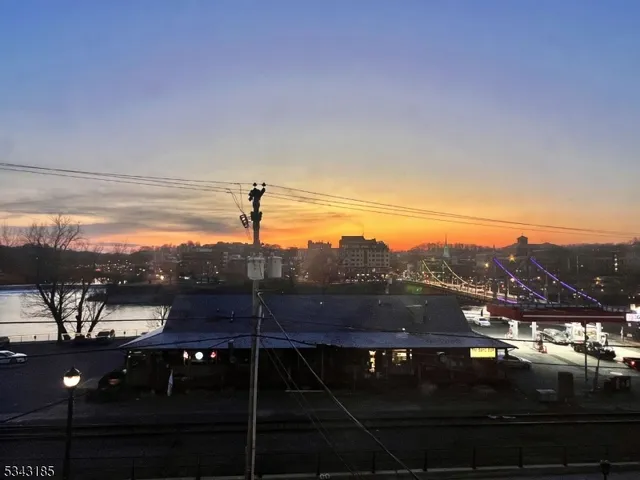 a view of city from a balcony