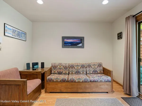 a living room with furniture and a couch