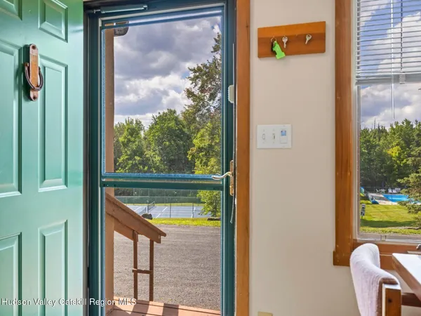 a view of a window in a room