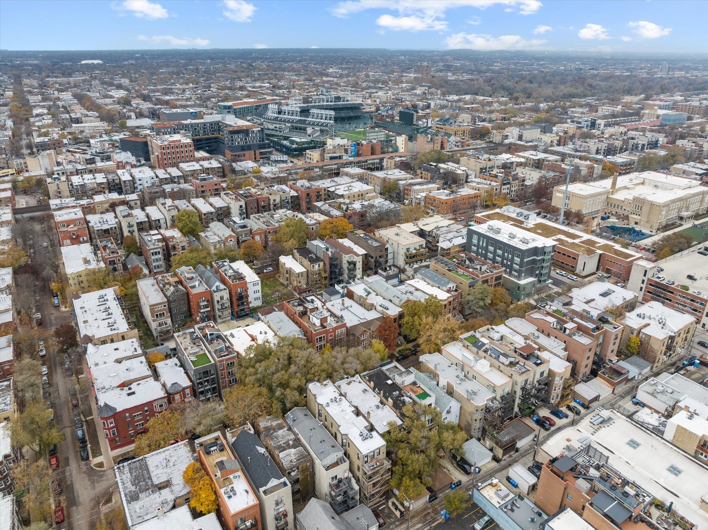 3531 North Reta Avenue, Unit 1 Chicago, IL 60657 - Photo 45 of 63 an aerial view of residential houses with city view