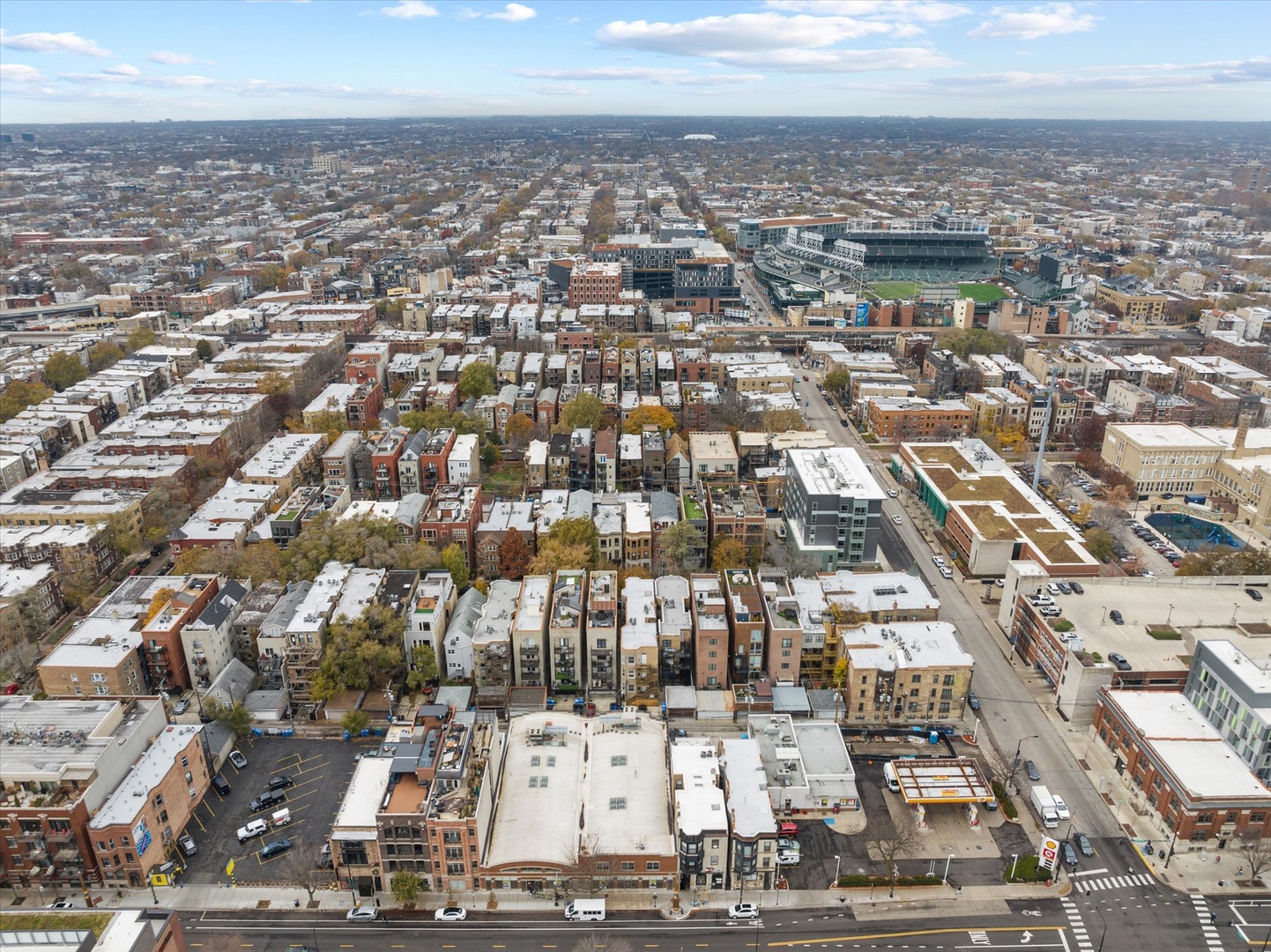 3531 North Reta Avenue, Unit 1 Chicago, IL 60657 - Photo 46 of 63 an aerial view of residential houses with city view
