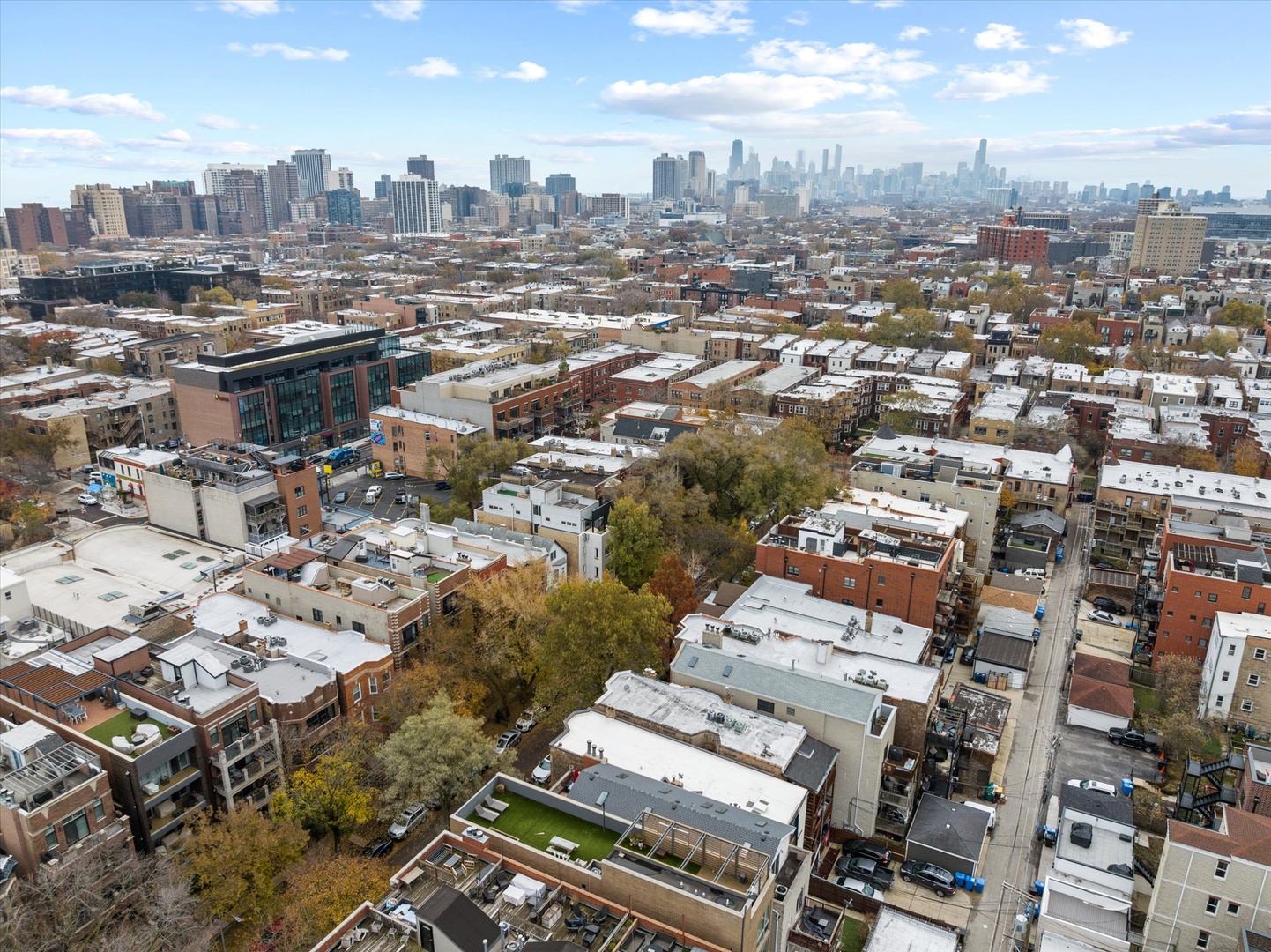 3531 North Reta Avenue, Unit 1 Chicago, IL 60657 - Photo 47 of 63 an aerial view of a city with lots of residential buildings