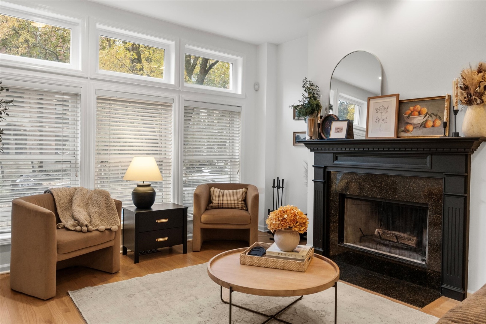 3531 North Reta Avenue, Unit 1 Chicago, IL 60657 - Photo 8 of 63 a living room with furniture fireplace and window