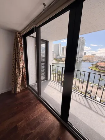 a view of an front door
